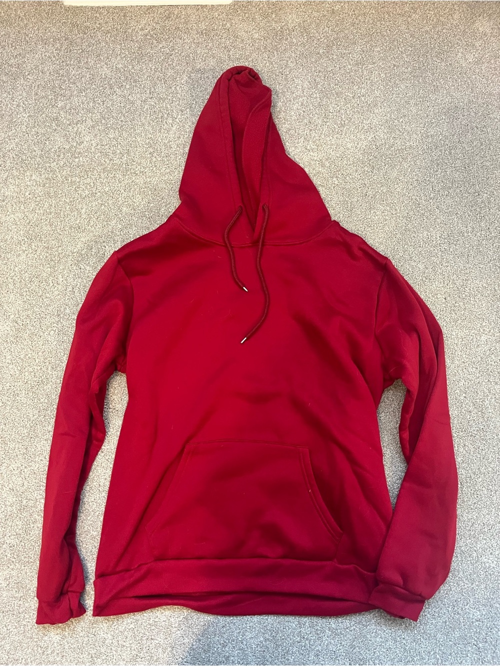 Men's Red Pullover Hoodie Sweatshirt